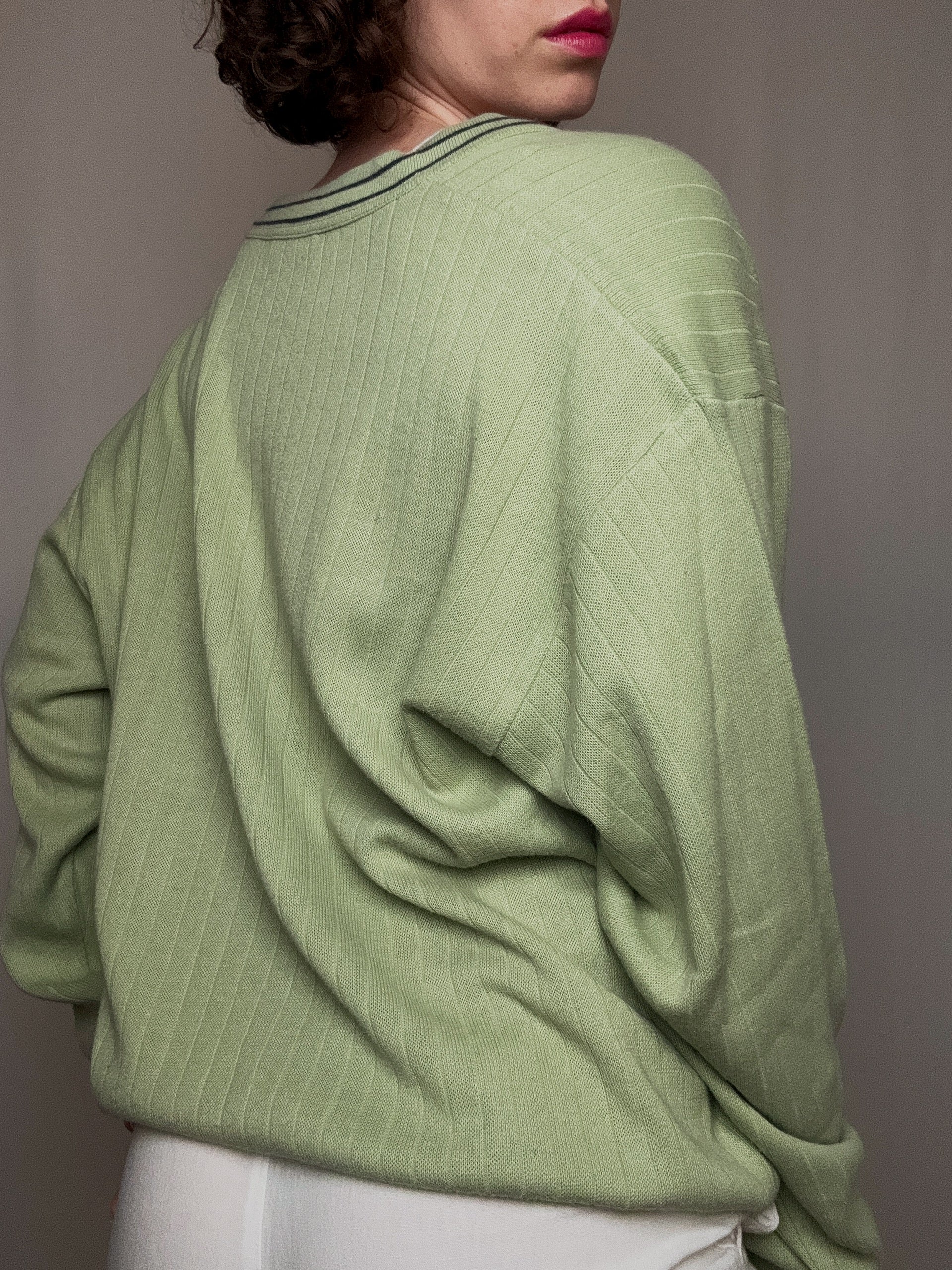 green vintage XL cardigan