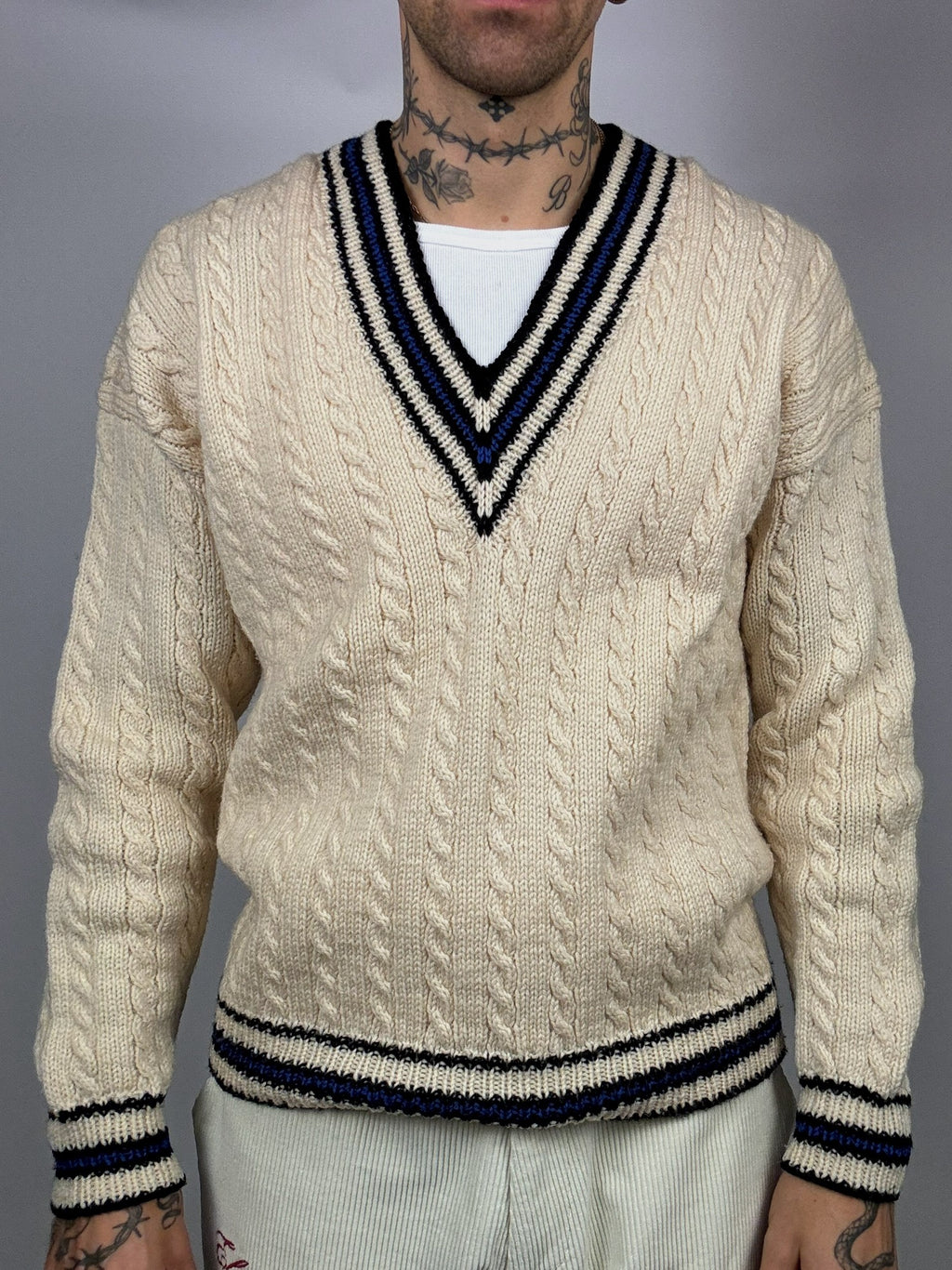 Vintage beige M/L cricket sweater
