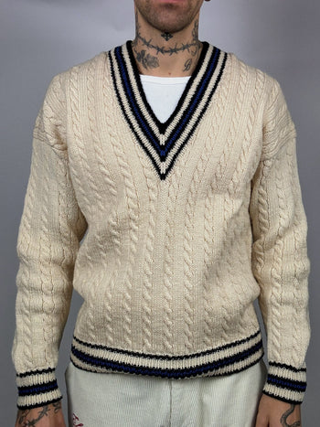 Pull cricket beige M/L vintage