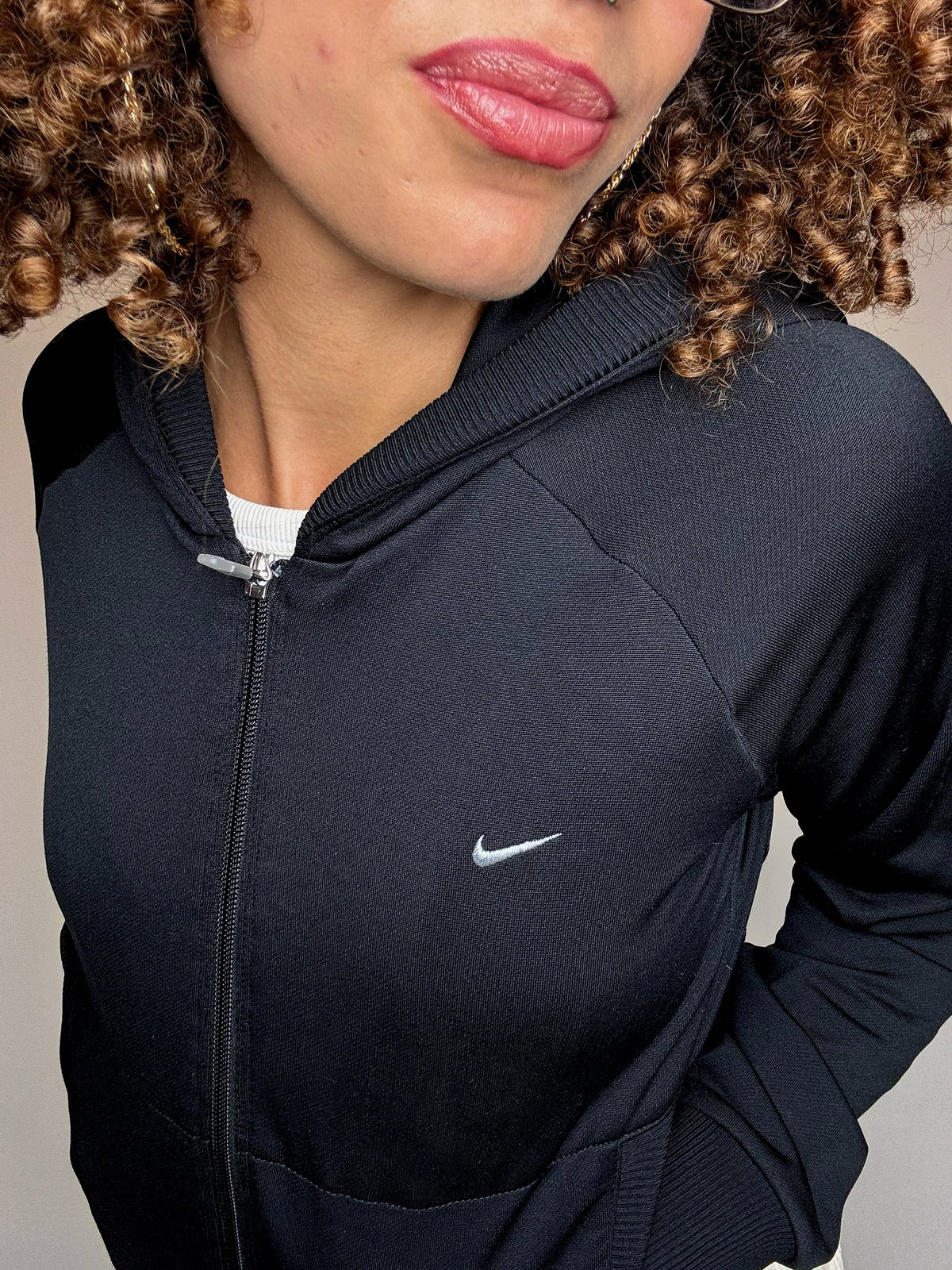 Veste de sport noire NIKE M vintage