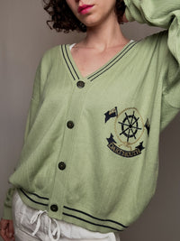 green vintage XL cardigan