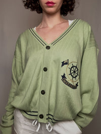 green vintage XL cardigan
