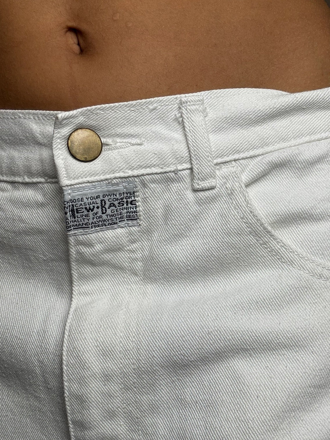 Jupe en denim blanche M/L vintage
