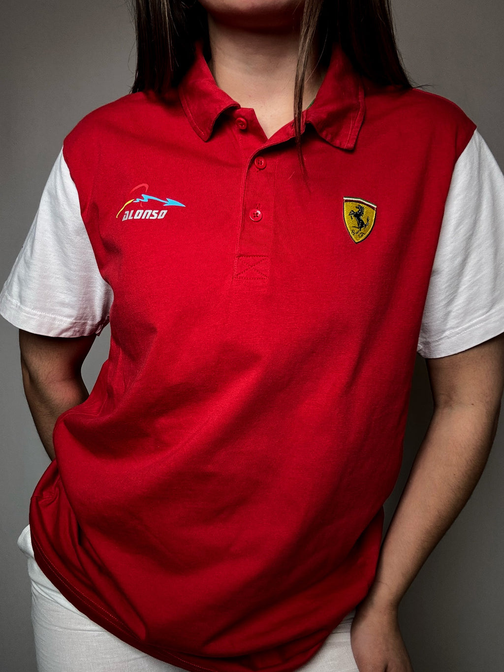Polo Ferrari rouge XL vintage