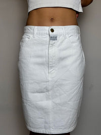 Jupe en denim blanche M/L vintage
