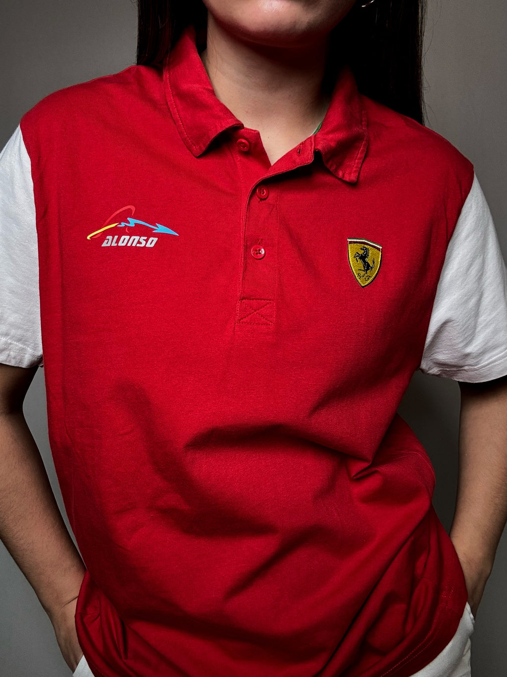 Polo Ferrari rouge XL vintage