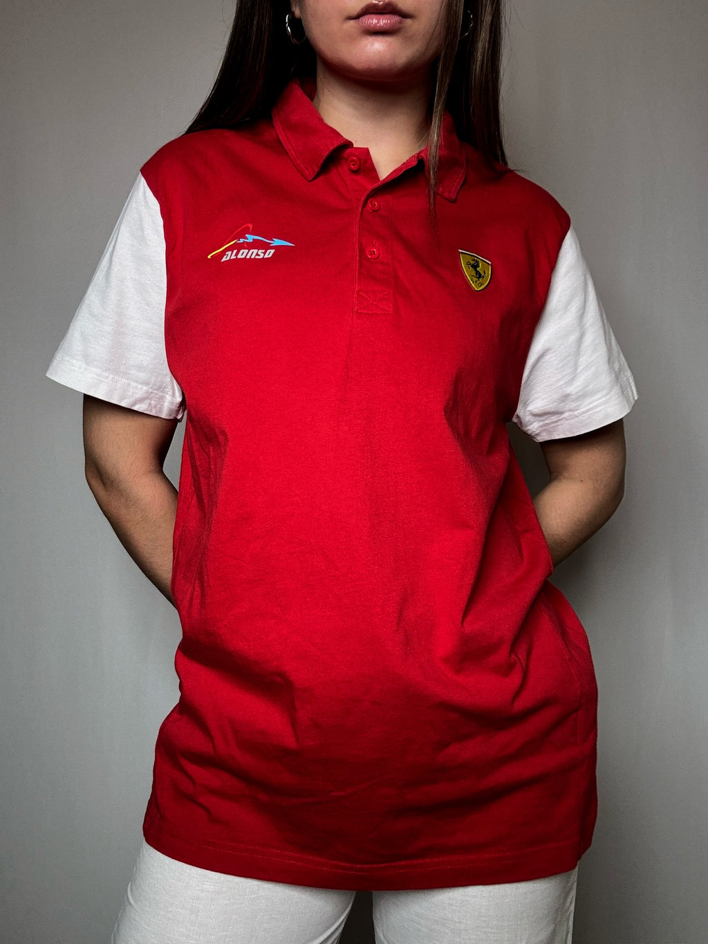 Polo Ferrari rouge XL vintage