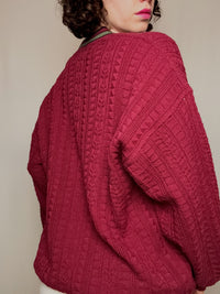 Cardigan Bordeaux Grillen L Vintage