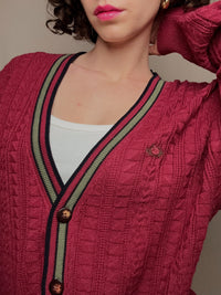 Cardigan Bordeaux Grillen L Vintage