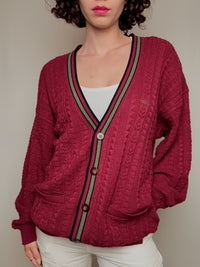 Cardigan Bordeaux Grillen L Vintage