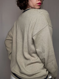 beiger Cricket-Cardigan L/XL Vintage