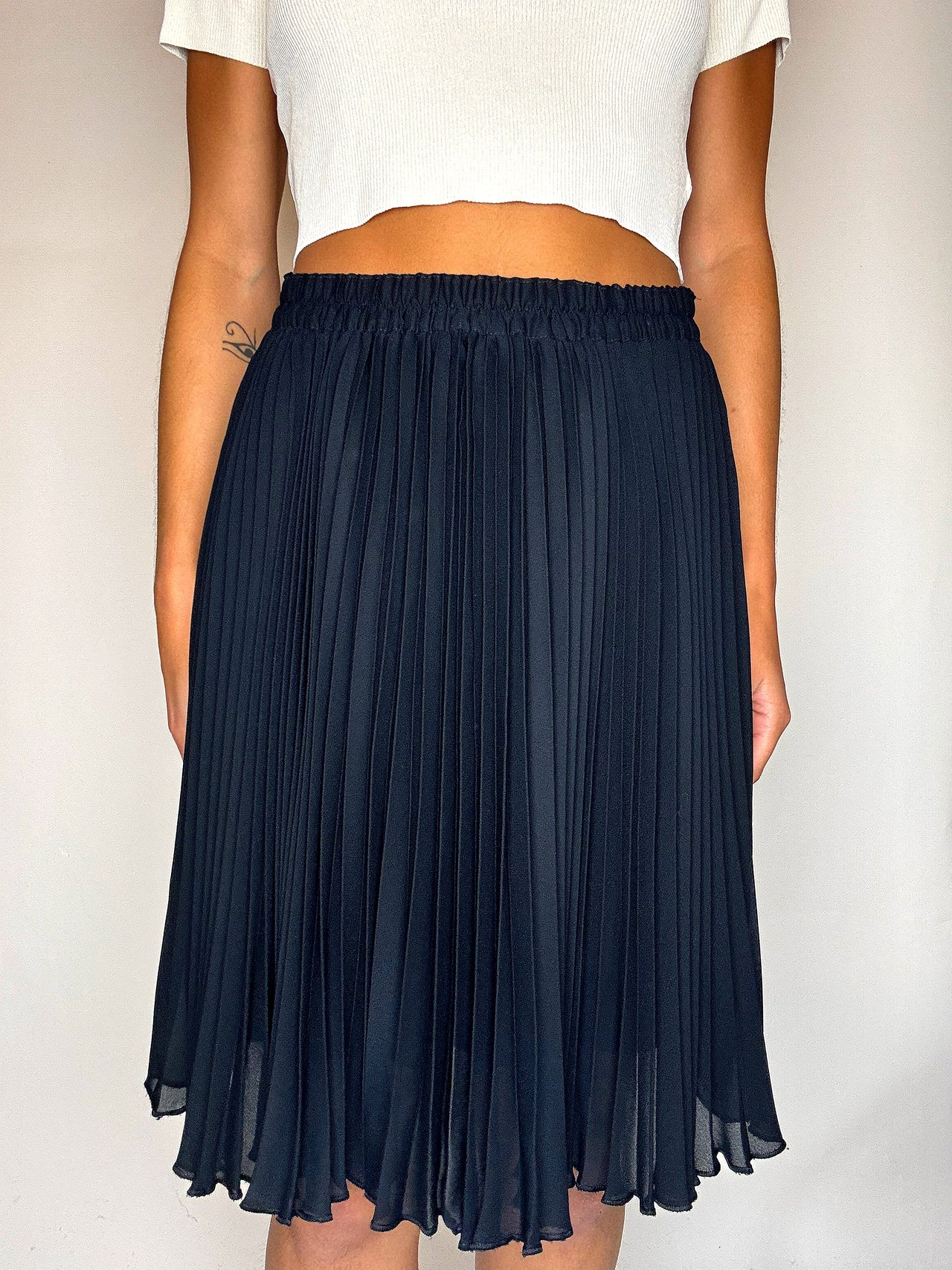 Jupe plissée noire S/M vintage