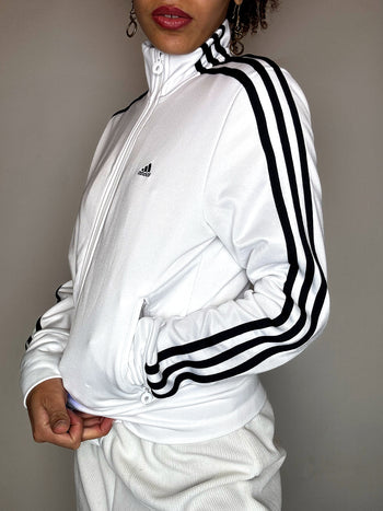 Jacket de sport blanche ADIDAS M/L vintage