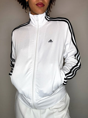 Jacket de sport blanche ADIDAS M/L vintage
