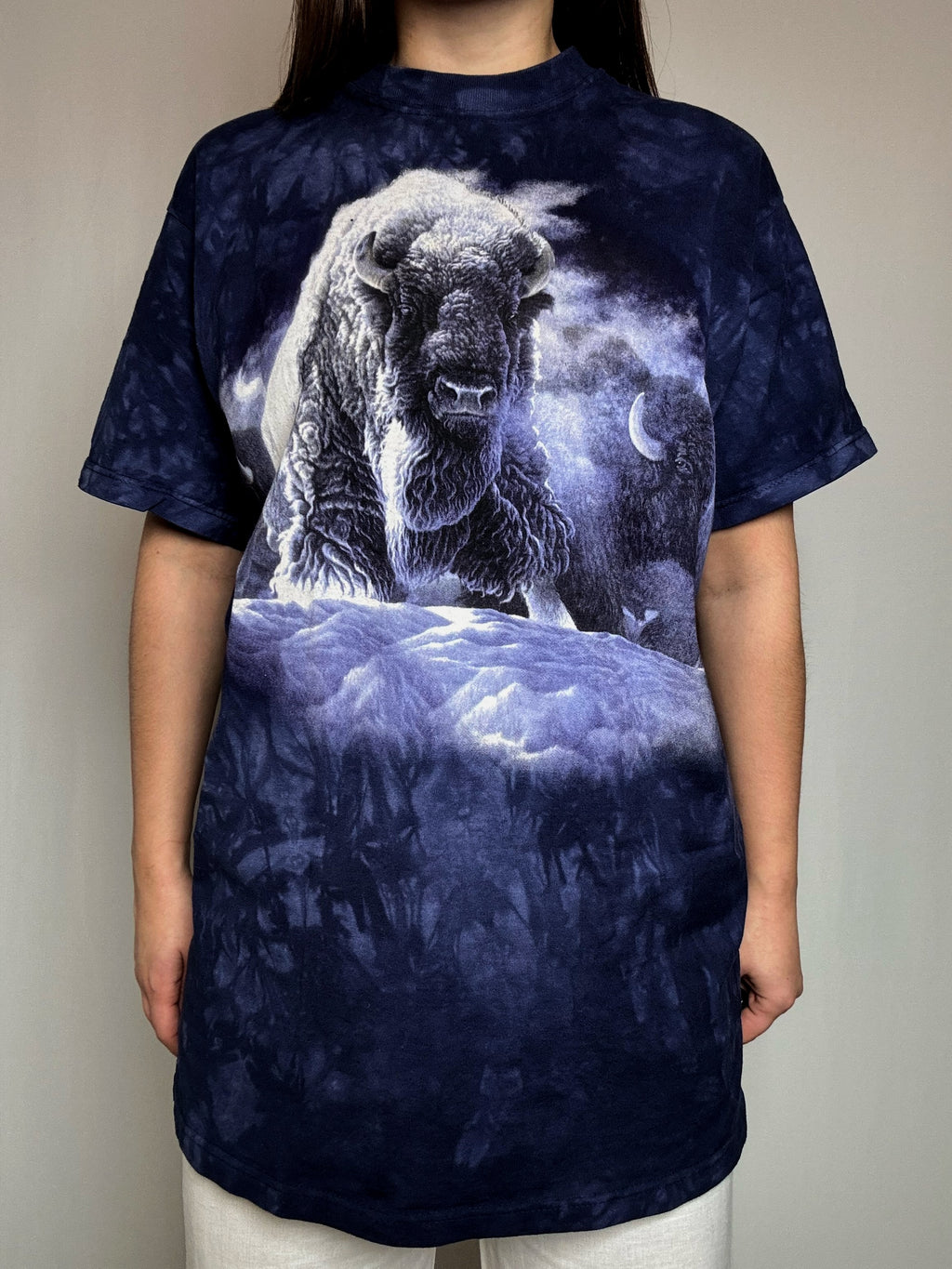 Tshirt violet imprimé L vintage