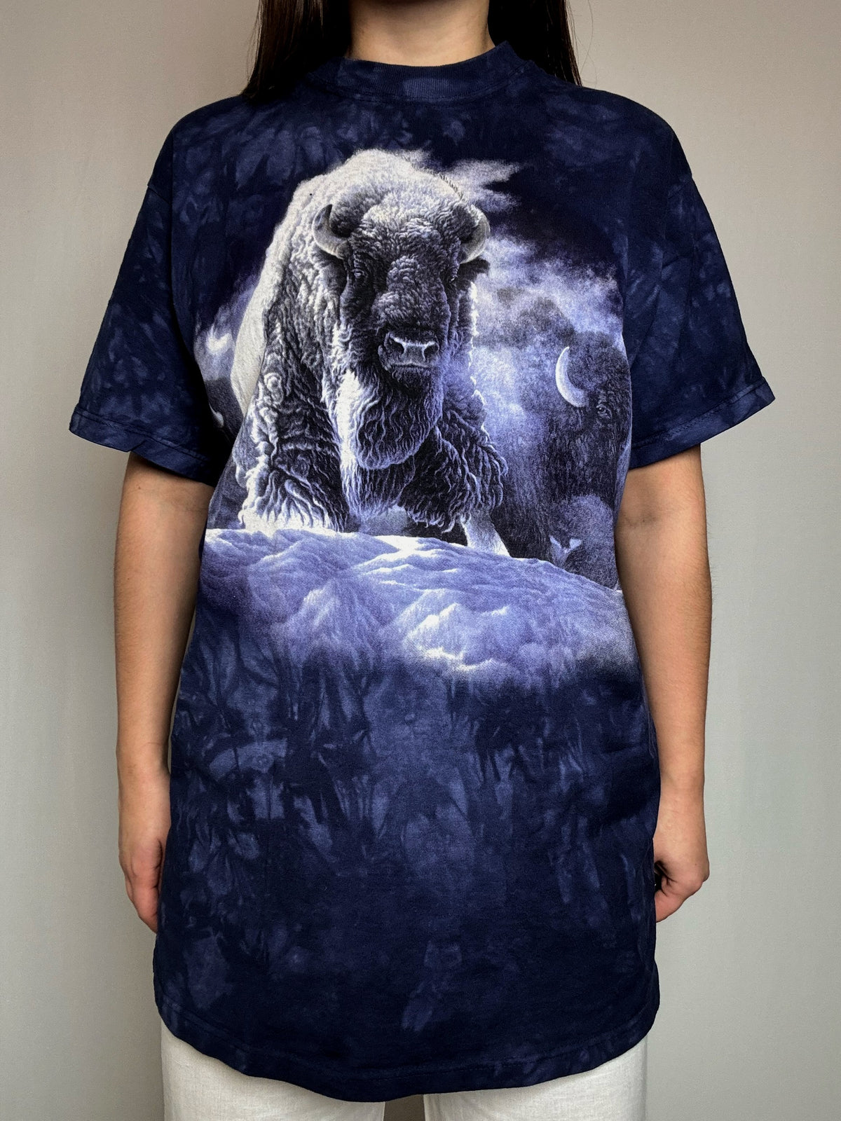 Tshirt violet imprimé L vintage