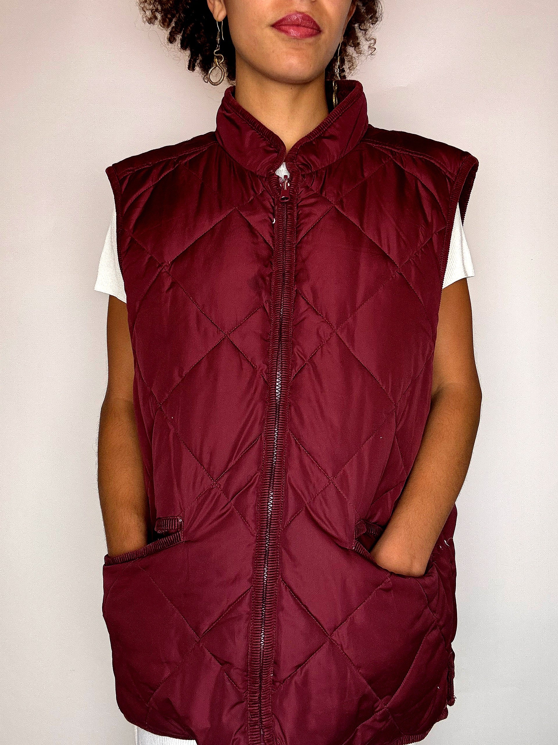 Doudoune sans manche bordeaux L/XL