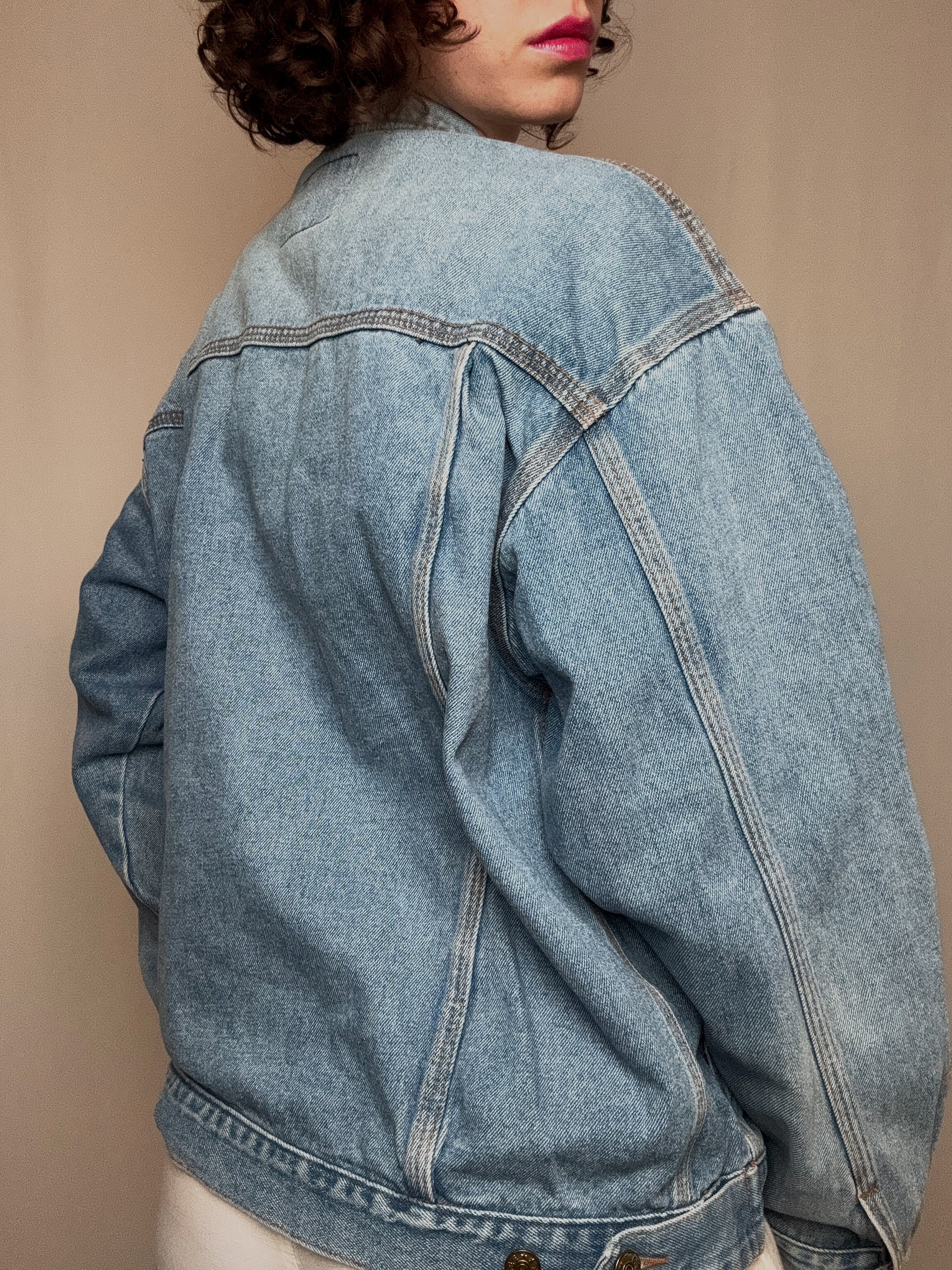 Veste en denim bleue claire XL vintage