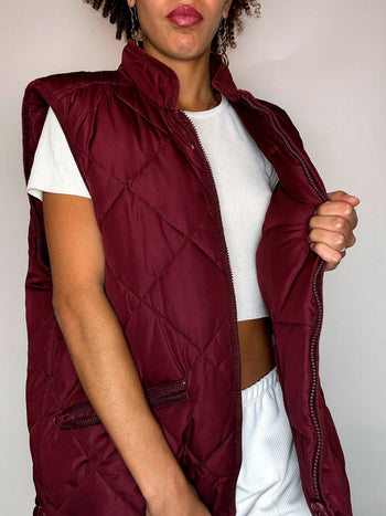 Doudoune sans manche bordeaux L/XL