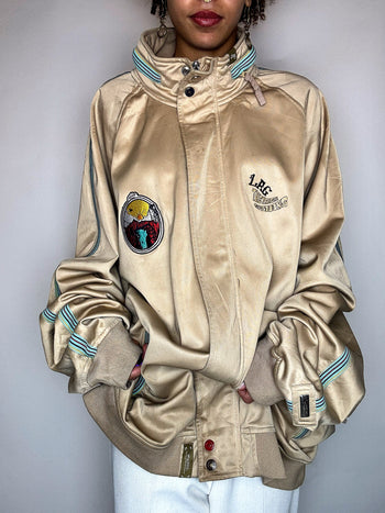Bomber brodé satiné LEE XXXL vintage