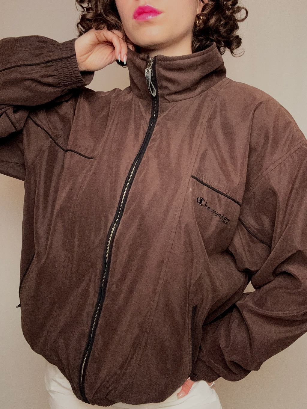 Veste d'été brune L vintage