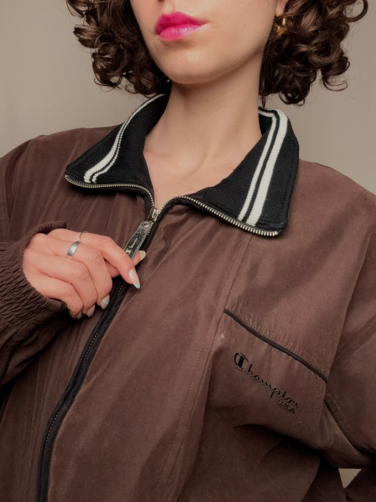 Veste d'été brune L vintage