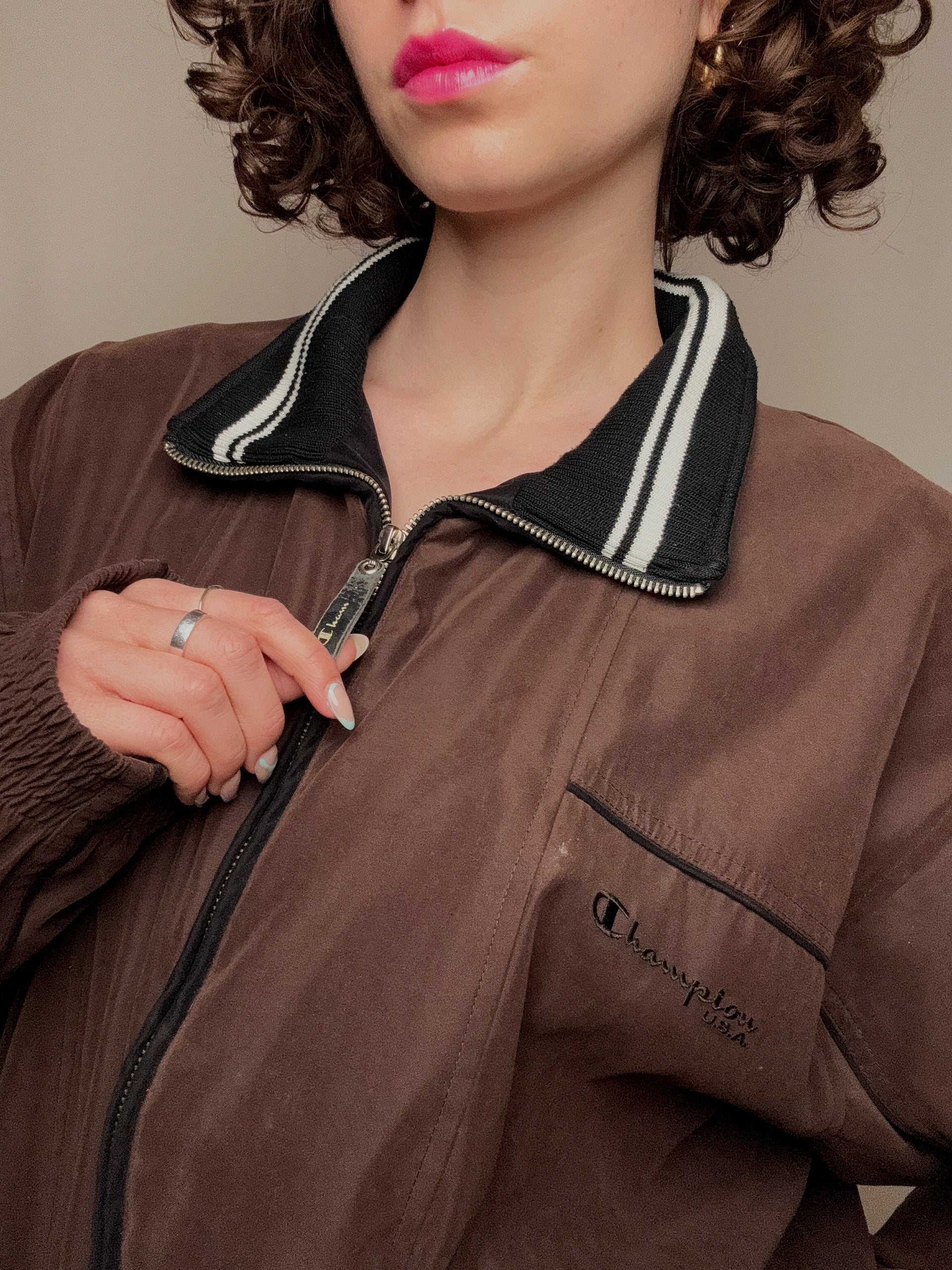 Veste d'été brune L vintage
