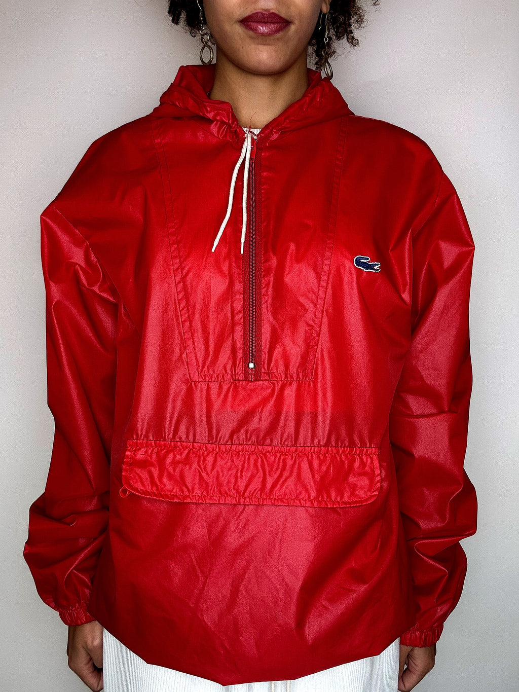 Wintbreaker rouge LACOSTE S vintage
