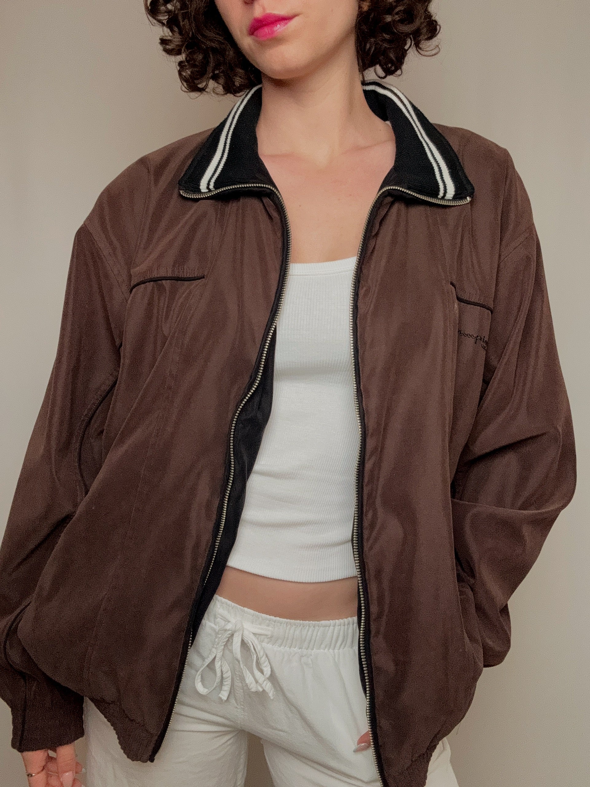 Veste d'été brune L vintage