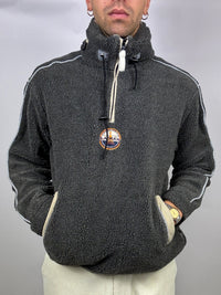 Vintage M Thick Grey Hooded Fleece