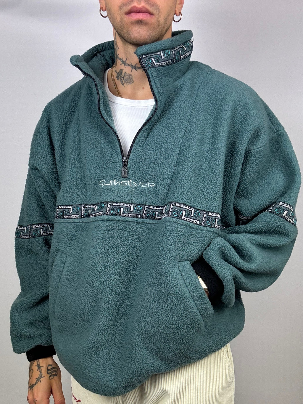 QUICKSILVER XL Vintage Duck Green Fleece