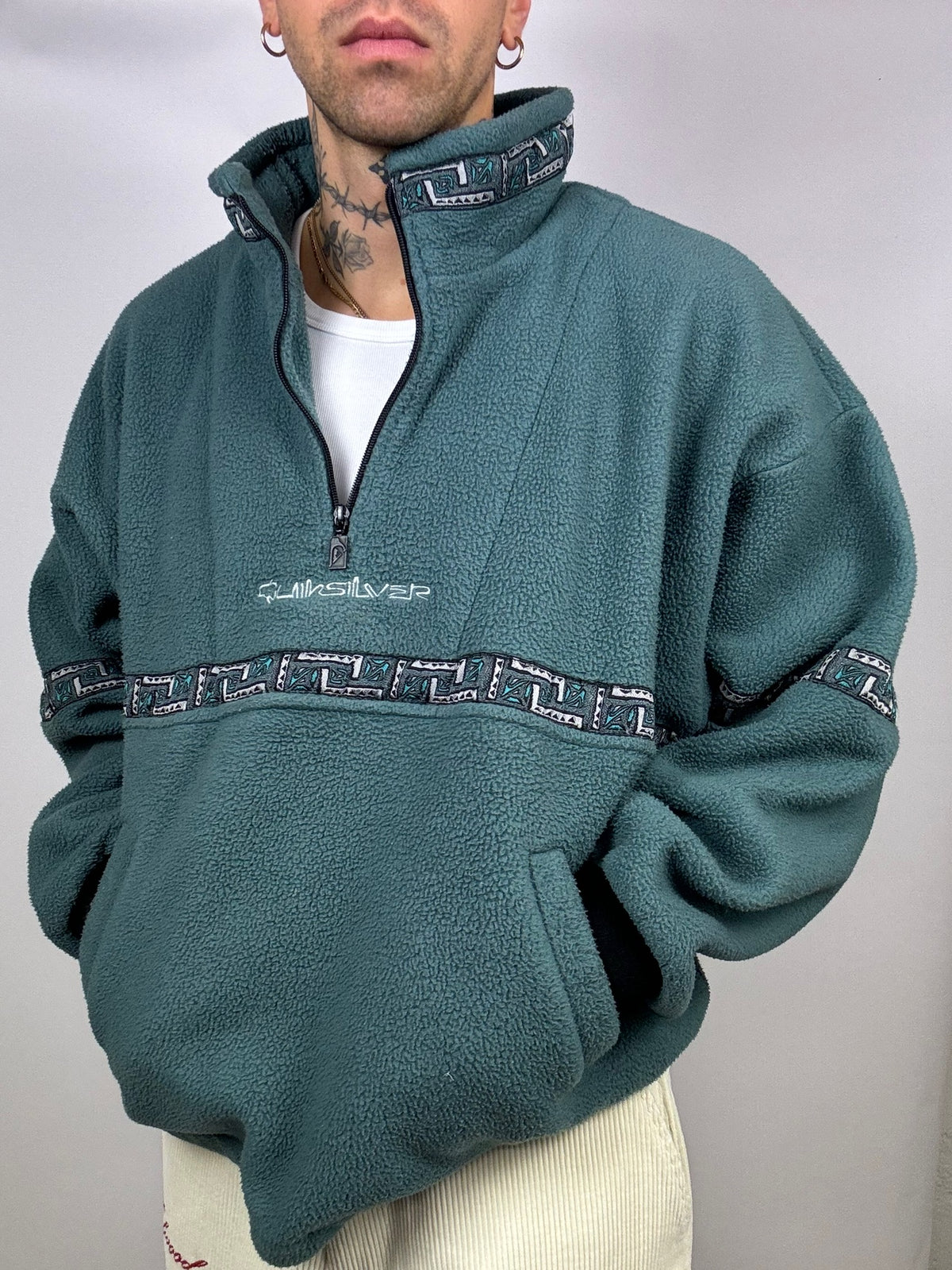 QUICKSILVER XL Vintage Duck Green Fleece