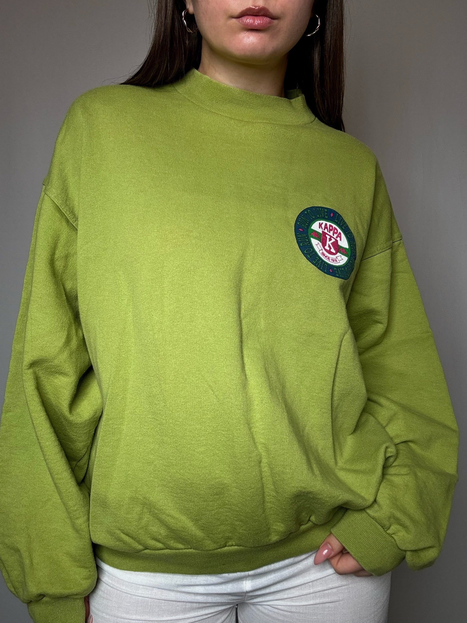Sweat vert Kappa L vintage