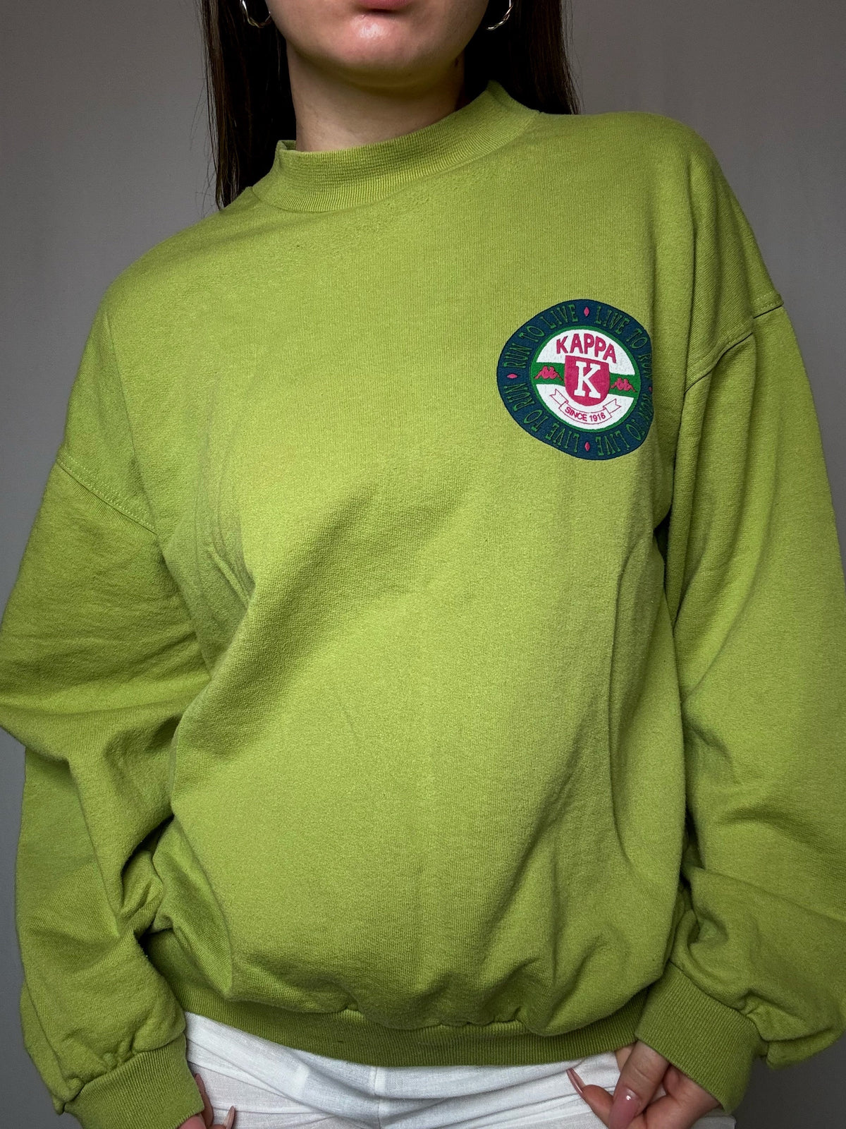 Sweat vert Kappa L vintage