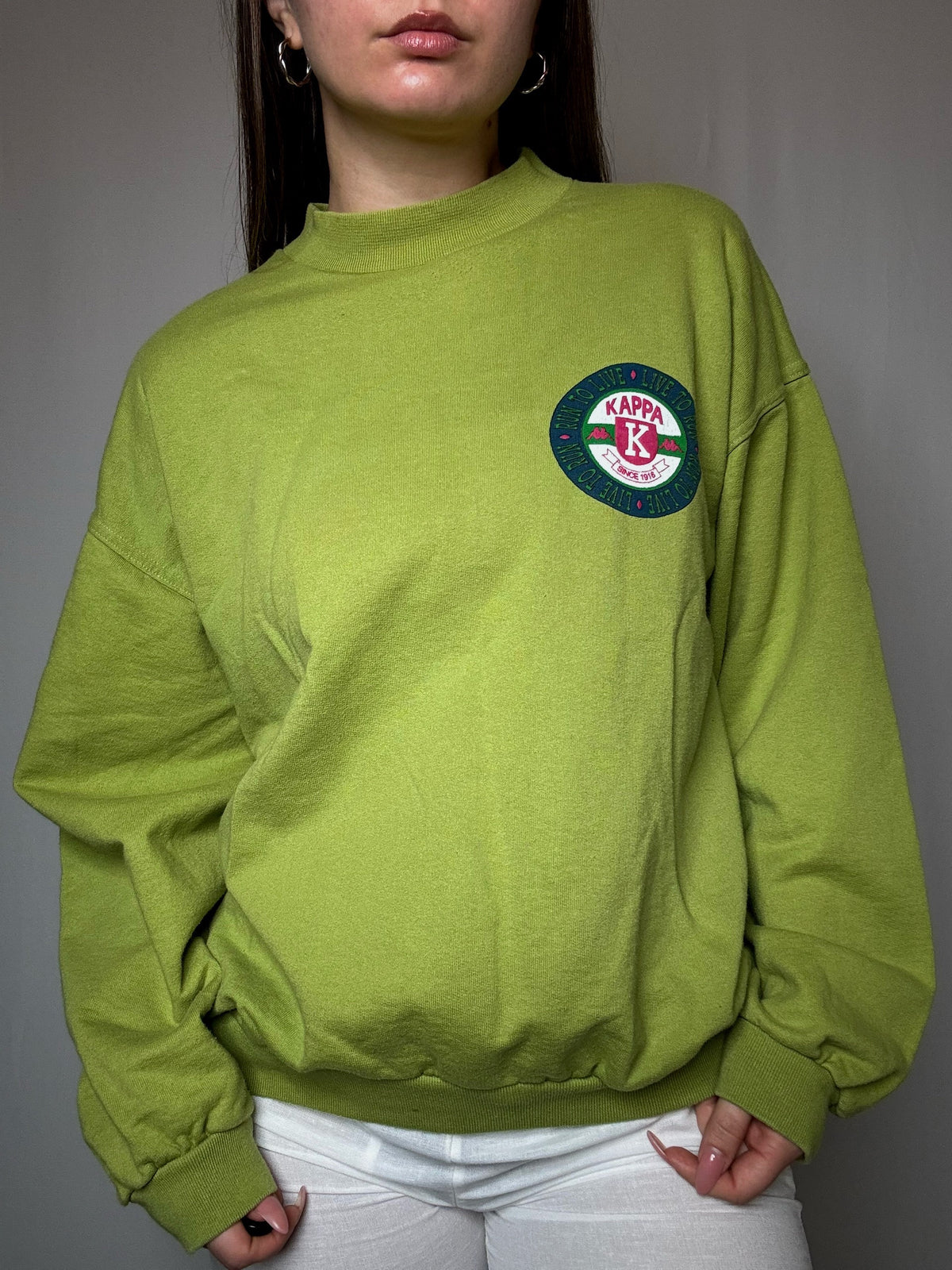 Sweat vert Kappa L vintage