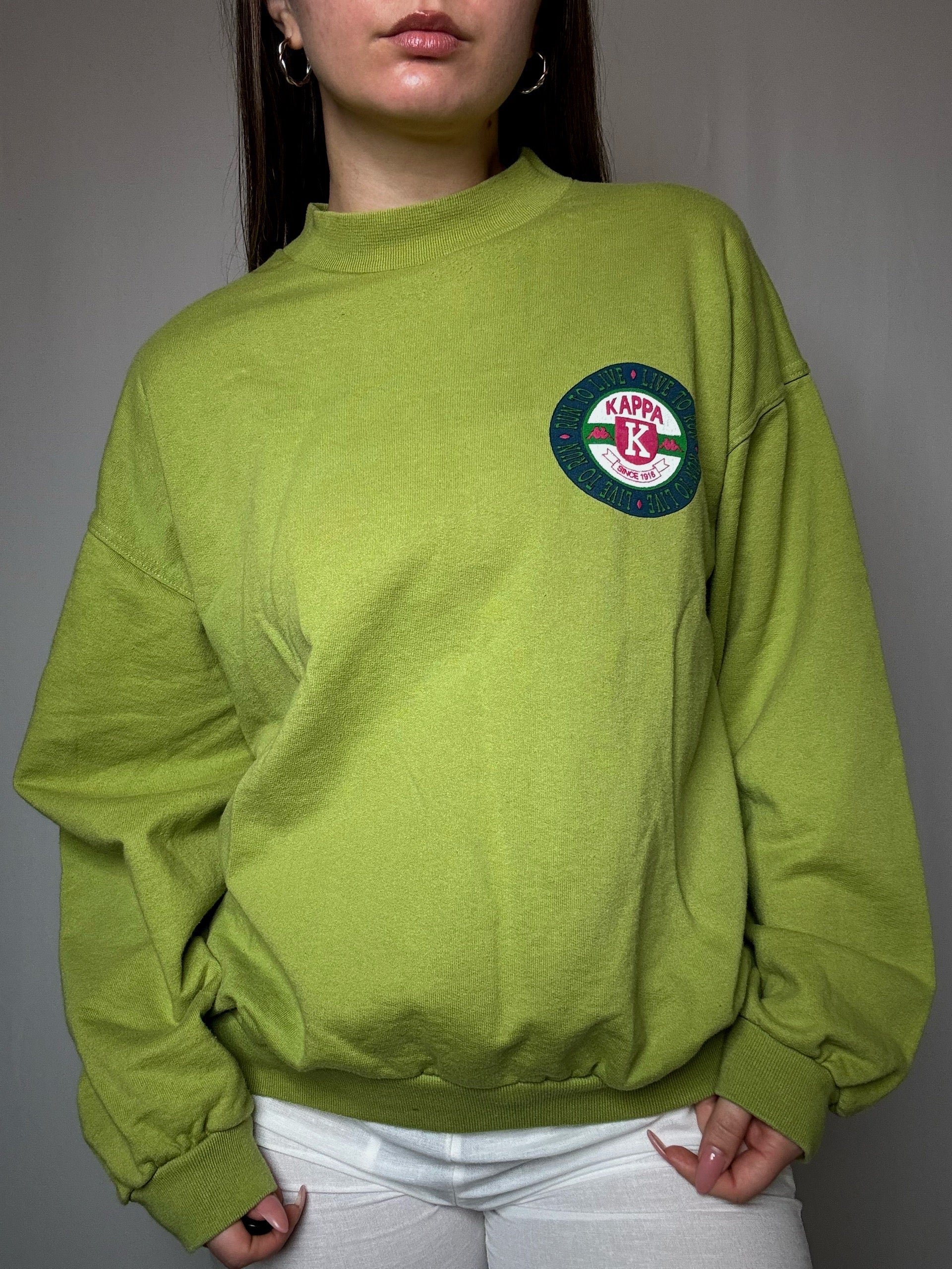 Sweat vert Kappa L vintage
