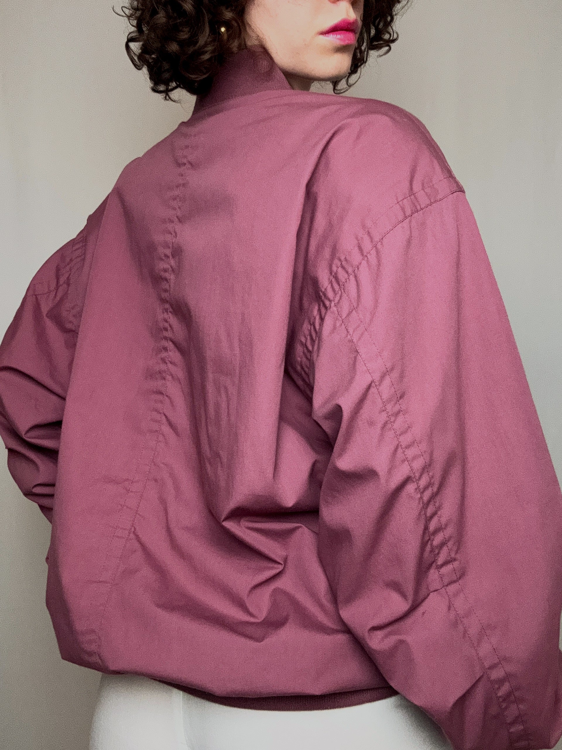 Himbeerfarbene Vintage Sommerjacke XL