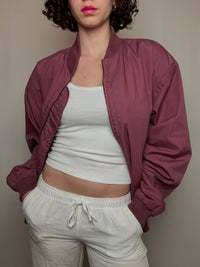 Himbeerfarbene Vintage Sommerjacke XL