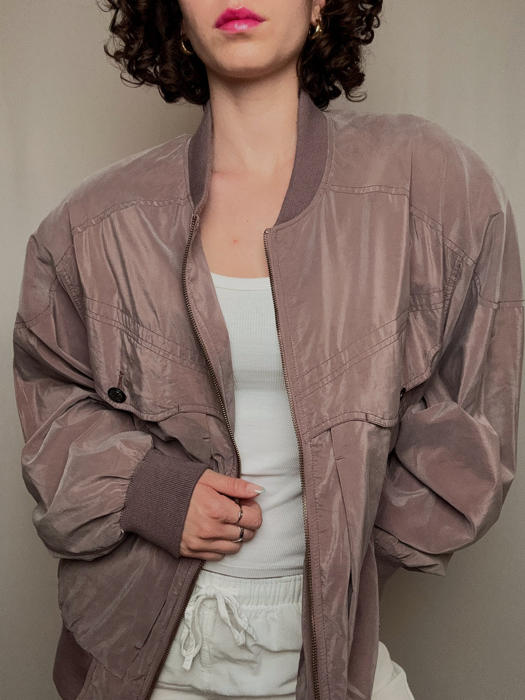 Vintage Lila Sommerjacke XL