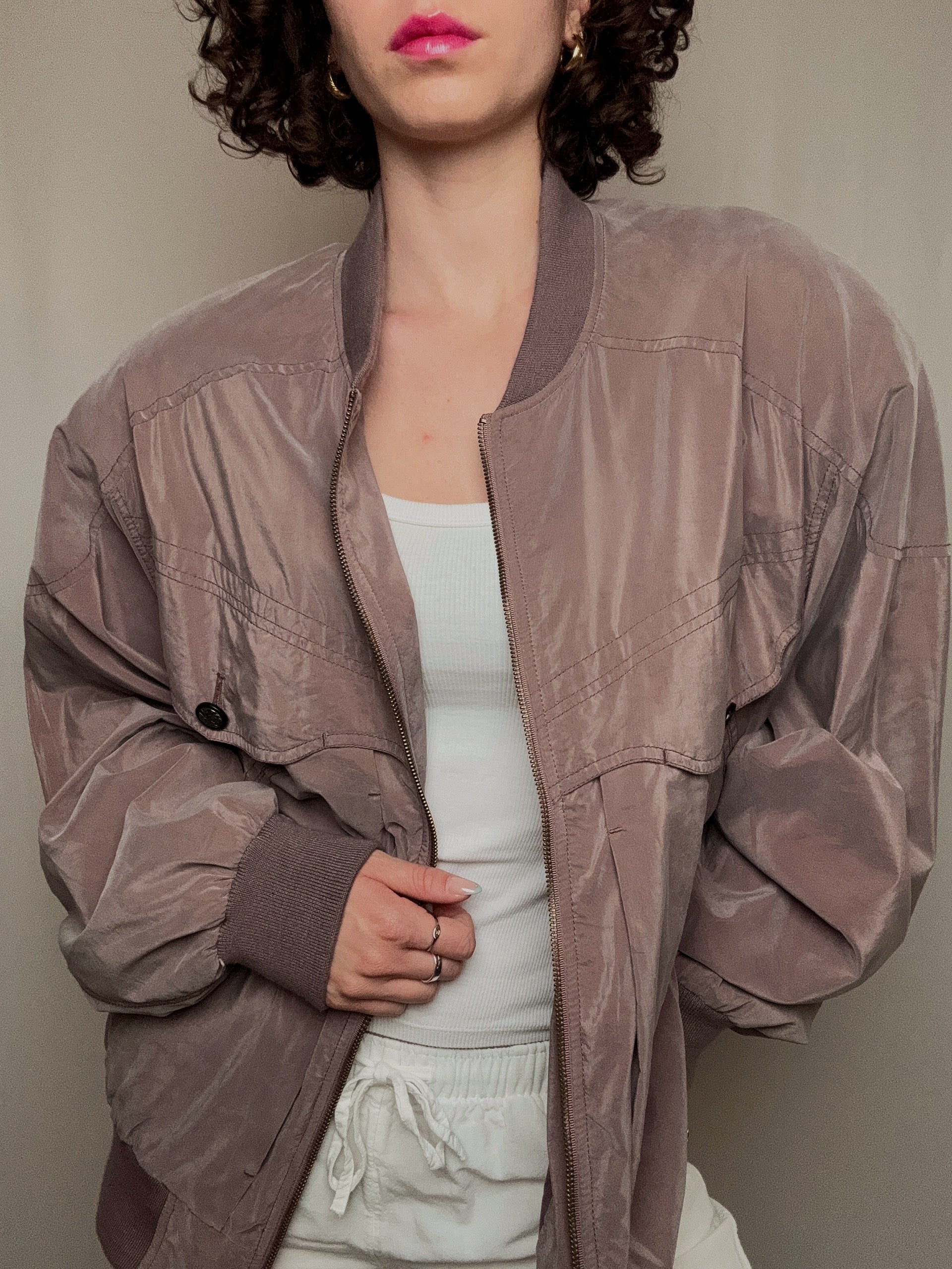 Vintage Lila Sommerjacke XL