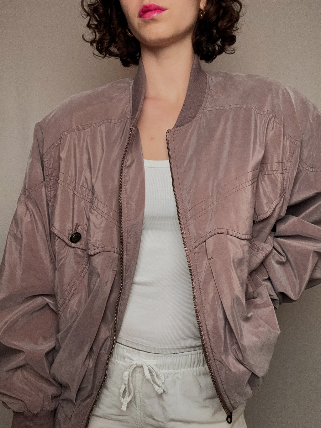 Vintage Lila Sommerjacke XL