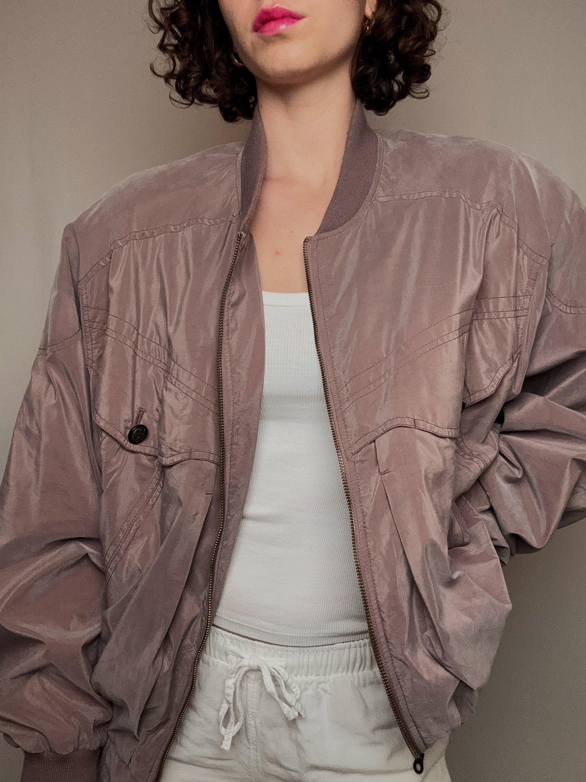 Vintage Lila Sommerjacke XL