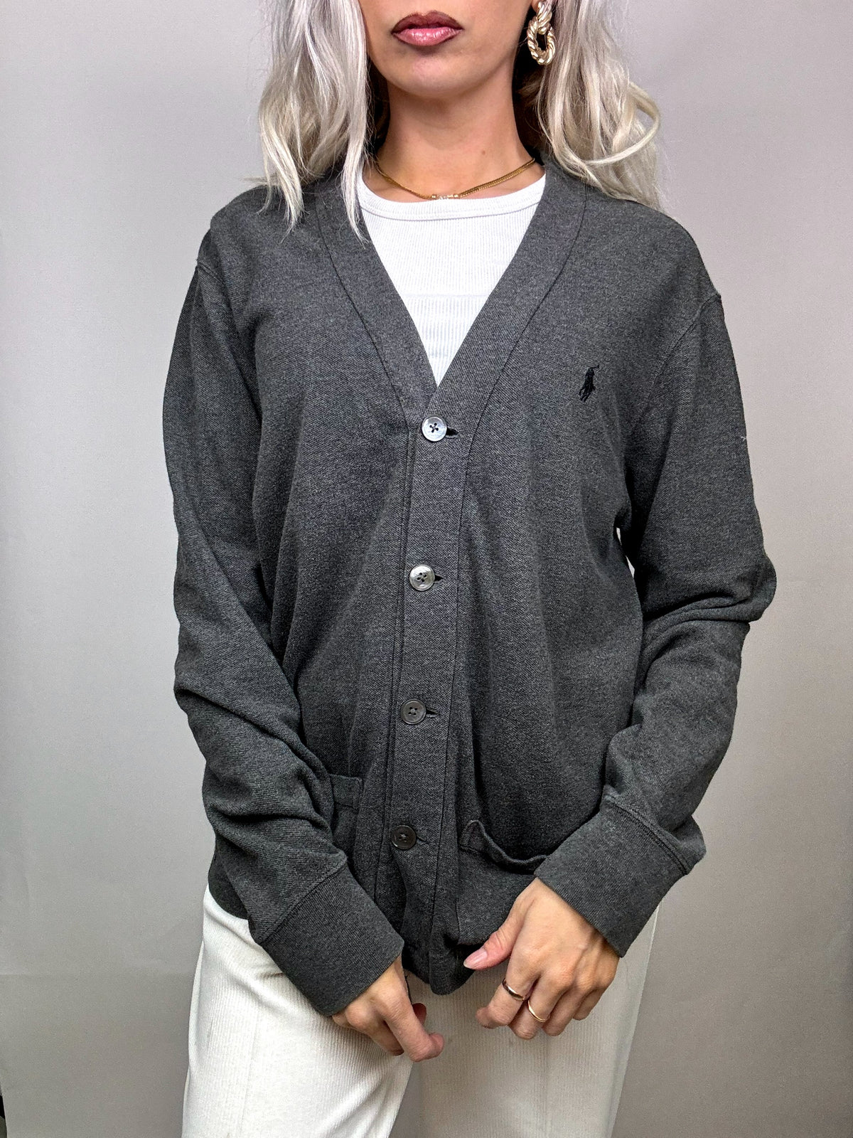 RALPH LAUREN L Vintage jersey cardigan