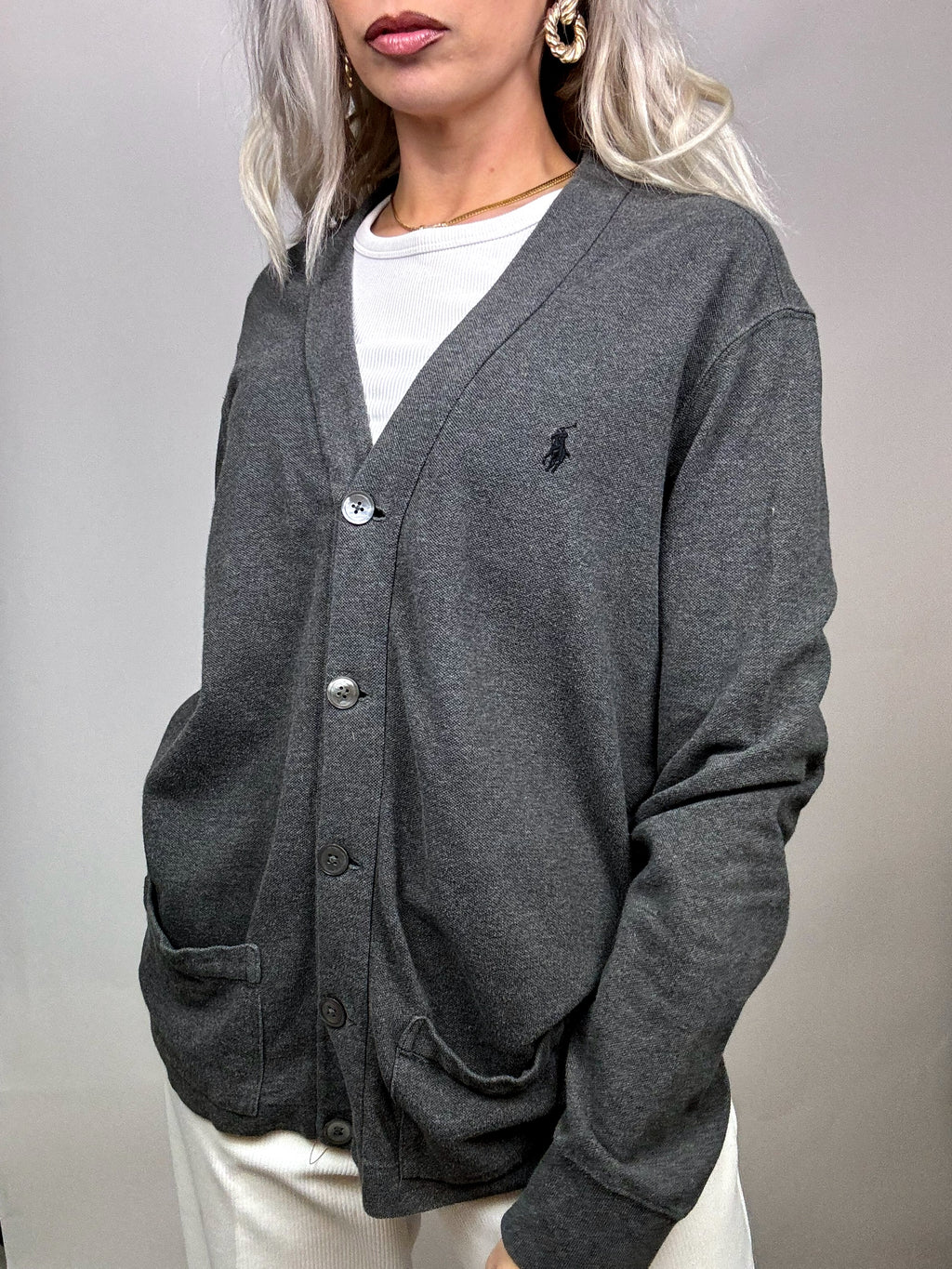 RALPH LAUREN L Vintage jersey cardigan