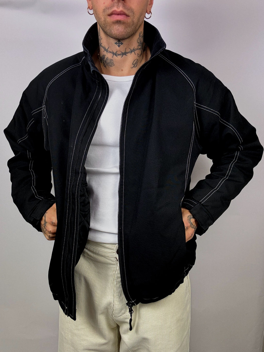HELLY HANSEN L black Vintage waterproof jacket