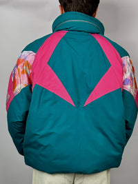 SERGIO TACCHINI puffy jacket L/XL duck and pink Vintage