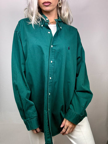 Chemise oversize verte RALPH LAUREN L Vintage