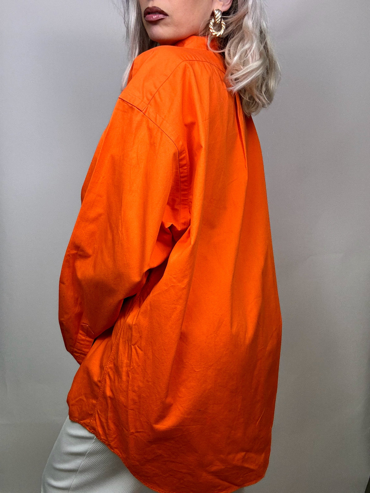 Orange oversized shirt RALPH LAUREN L Vintage