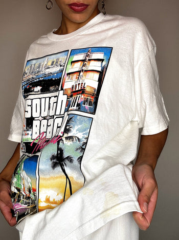 Tee shirt blanc GTA L vintage