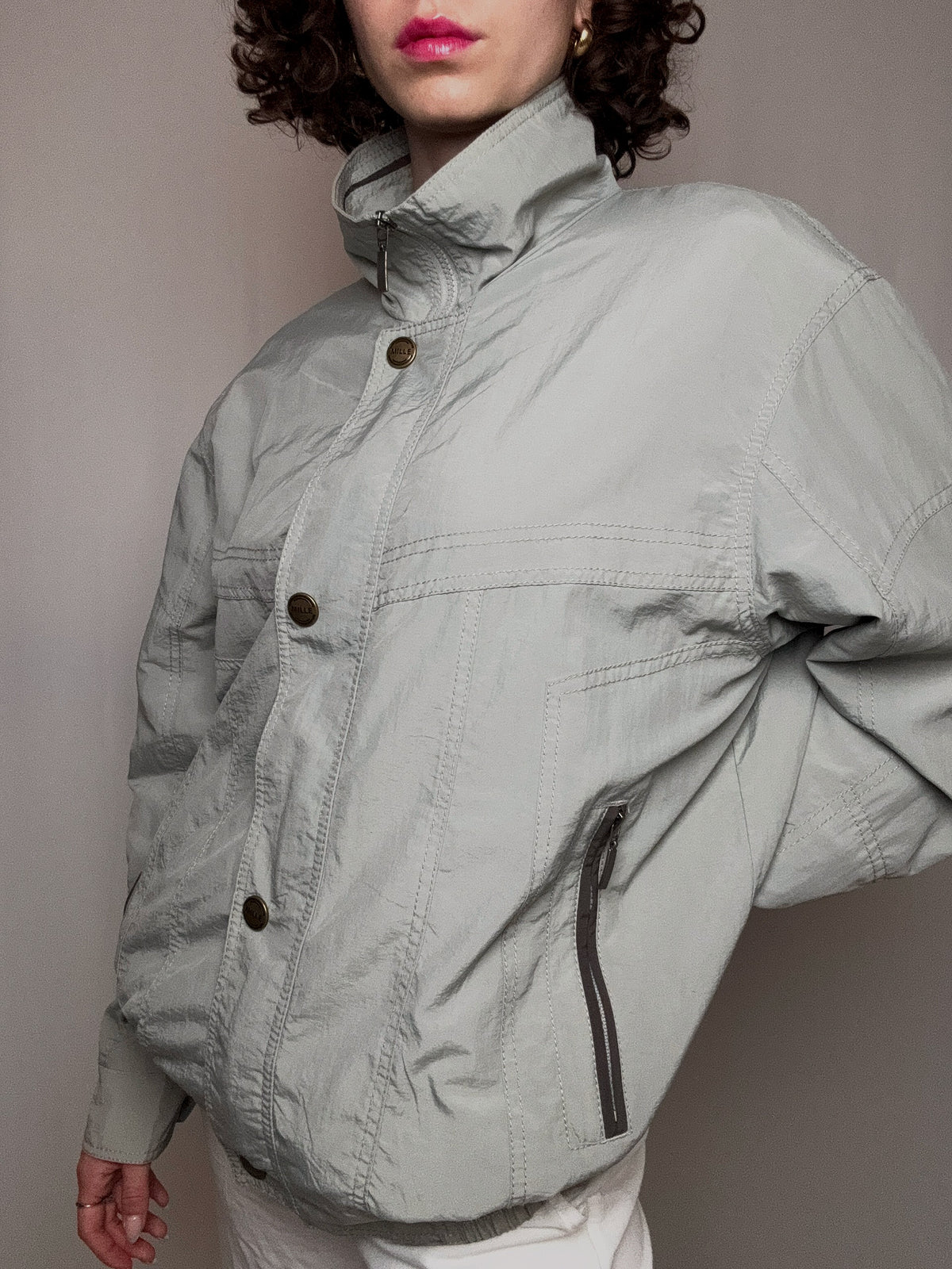 Veste d'été grise M vintage